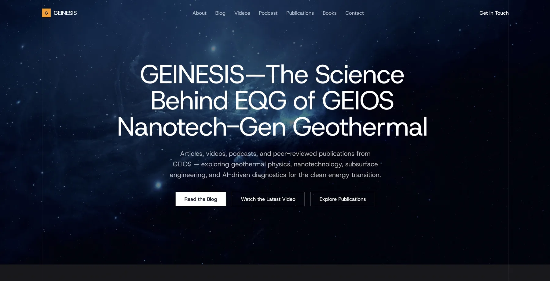 The GEINESIS knowledge platform homepage by GEIOS